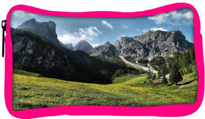 

Snoogg Eco Friendly Canvas Abstract Nature Designer Student Pen Pencil Case Coin Purse Pouch Cosmetic Makeup Bag (PINK) Pouch(Multicolor)