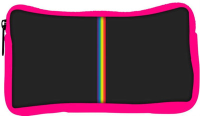 

Snoogg Eco Friendly Canvas Colored Stripes Abstract Designer Student Pen Pencil Case Coin Purse Pouch Cosmetic Makeup Bag (PINK) Pouch(Multicolor)