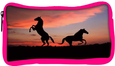 

Snoogg Eco Friendly Canvas Standing Horse Designer Student Pen Pencil Case Coin Purse Pouch Cosmetic Makeup Bag (PINK) Pouch(Multicolor)