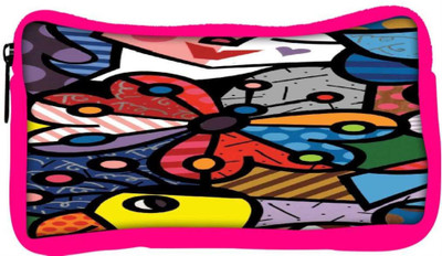 

Snoogg Eco Friendly Canvas Multicolor Butterfly Designer Student Pen Pencil Case Coin Purse Pouch Cosmetic Makeup Bag (PINK) Pouch(Multicolor)