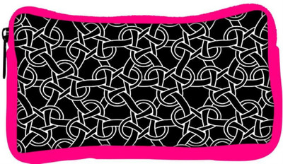 

Snoogg Eco Friendly Canvas Abstract Locks Designer Student Pen Pencil Case Coin Purse Pouch Cosmetic Makeup Bag (PINK) Pouch(Multicolor)