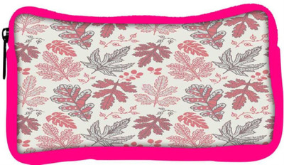 

Snoogg Eco Friendly Canvas Maroon Leaves Designer Student Pen Pencil Case Coin Purse Pouch Cosmetic Makeup Bag (PINK) Pouch(Multicolor)