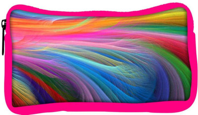 

Snoogg Eco Friendly Canvas Colored Feathers Designer Student Pen Pencil Case Coin Purse Pouch Cosmetic Makeup Bag (PINK) Pouch(Multicolor)