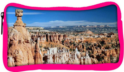 

Snoogg Eco Friendly Canvas Abstract Mountain View Designer Student Pen Pencil Case Coin Purse Pouch Cosmetic Makeup Bag (PINK) Pouch(Multicolor)
