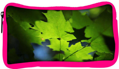 

Snoogg Eco Friendly Canvas Green Leaves Designer Student Pen Pencil Case Coin Purse Pouch Cosmetic Makeup Bag (PINK) Pouch(Multicolor)