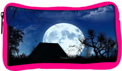 

Snoogg Eco Friendly Canvas White Moon Designer Student Pen Pencil Case Coin Purse Pouch Cosmetic Makeup Bag (PINK) Pouch(Multicolor)