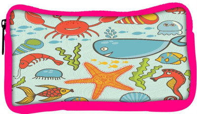 

Snoogg Eco Friendly Canvas Fish World Blue Pattern Designer Student Pen Pencil Case Coin Purse Pouch Cosmetic Makeup Bag (PINK) Pouch(Multicolor)