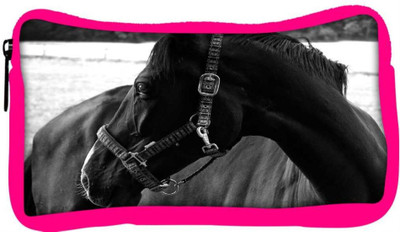 

Snoogg Eco Friendly Canvas Black Horse Designer Student Pen Pencil Case Coin Purse Pouch Cosmetic Makeup Bag (PINK) Pouch(Multicolor)