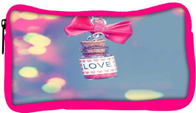 

Snoogg Eco Friendly Canvas Love Potion Student Pen Pencil Case Coin Purse Pouch Cosmetic Makeup Bag (PINK) Pouch(Multicolor)