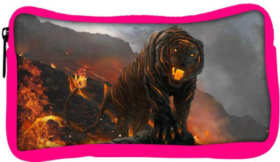 

Snoogg Eco Friendly Canvas Fire Breathing Tiger Designer Student Pen Pencil Case Coin Purse Pouch Cosmetic Makeup Bag (PINK) Pouch(Multicolor)