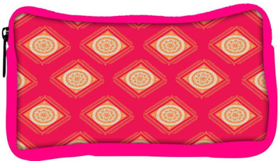 

Snoogg Eco Friendly Canvas Abstract Rangolies Designer Student Pen Pencil Case Coin Purse Pouch Cosmetic Makeup Bag (PINK) Pouch(Multicolor)