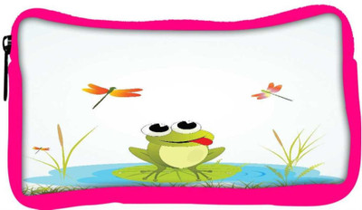 

Snoogg Eco Friendly Canvas Background With Frog Student Pen Pencil Case Coin Purse Pouch Cosmetic Makeup Bag (PINK) Pouch(Multicolor)