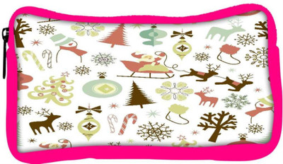 

Snoogg Eco Friendly Canvas Christmas Season Designer Student Pen Pencil Case Coin Purse Pouch Cosmetic Makeup Bag (PINK) Pouch(Multicolor)