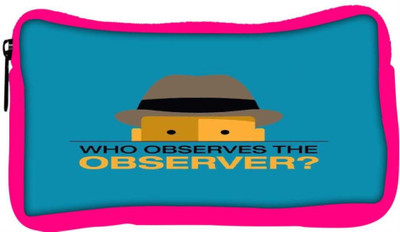 

Snoogg Eco Friendly Canvas Who Observes The Observer 2843 Student Pen Pencil Case Coin Purse Pouch Cosmetic Makeup Bag (PINK) Pouch(Multicolor)