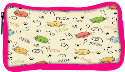

Snoogg Eco Friendly Canvas Meow Art Cute Student Pen Pencil Case Coin Purse Pouch Cosmetic Makeup Bag (PINK) Pouch(Multicolor)