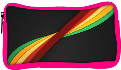 

Snoogg Eco Friendly Canvas Black Color Strips Designer Student Pen Pencil Case Coin Purse Pouch Cosmetic Makeup Bag (PINK) Pouch(Multicolor)