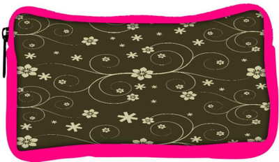 

Snoogg Eco Friendly Canvas Cream Flowers Designer Student Pen Pencil Case Coin Purse Pouch Cosmetic Makeup Bag (PINK) Pouch(Multicolor)