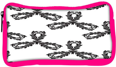 

Snoogg Eco Friendly Canvas Black Pattern Designer Student Pen Pencil Case Coin Purse Pouch Cosmetic Makeup Bag (PINK) Pouch(Multicolor)