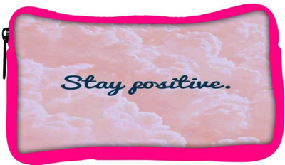 

Snoogg Eco Friendly Canvas Stay Positive Student Pen Pencil Case Coin Purse Pouch Cosmetic Makeup Bag (PINK) Pouch(Multicolor)