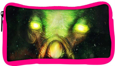 

Snoogg Eco Friendly Canvas Bright Eyes Fantasy Designer Student Pen Pencil Case Coin Purse Pouch Cosmetic Makeup Bag (PINK) Pouch(Multicolor)