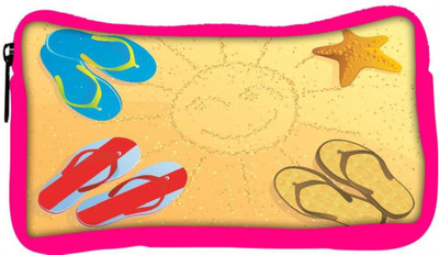 

Snoogg Eco Friendly Canvas Beach Abstract Vector Student Pen Pencil Case Coin Purse Pouch Cosmetic Makeup Bag (PINK) Pouch(Multicolor)