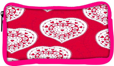 

Snoogg Eco Friendly Canvas White Heart Pink Pattern Designer Student Pen Pencil Case Coin Purse Pouch Cosmetic Makeup Bag (PINK) Pouch(Multicolor)