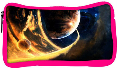 

Snoogg Eco Friendly Canvas Cool Earth Designer Student Pen Pencil Case Coin Purse Pouch Cosmetic Makeup Bag (PINK) Pouch(Multicolor)