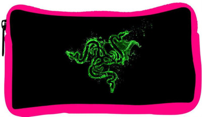 

Snoogg Eco Friendly Canvas Green Razer Logo Designer Student Pen Pencil Case Coin Purse Pouch Cosmetic Makeup Bag (PINK) Pouch(Multicolor)