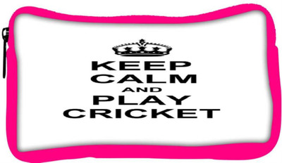 

Snoogg Eco Friendly Canvas Keep Calm And Play Cricket Student Pen Pencil Case Coin Purse Pouch Cosmetic Makeup Bag (PINK) Pouch(Multicolor)