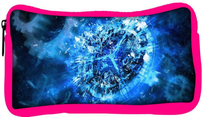 

Snoogg Eco Friendly Canvas Blue Clock Abstract Designer Student Pen Pencil Case Coin Purse Pouch Cosmetic Makeup Bag (PINK) Pouch(Multicolor)