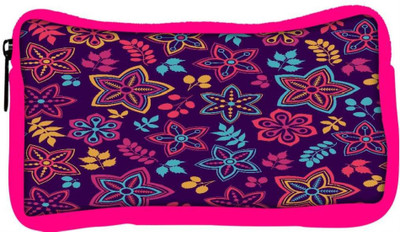 

Snoogg Eco Friendly Canvas Neon Flowers Purple Pattern Designer Student Pen Pencil Case Coin Purse Pouch Cosmetic Makeup Bag (PINK) Pouch(Multicolor)