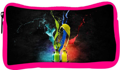 

Snoogg Eco Friendly Canvas Bottle Color Designer Student Pen Pencil Case Coin Purse Pouch Cosmetic Makeup Bag (PINK) Pouch(Multicolor)