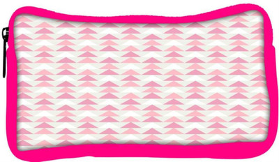

Snoogg Eco Friendly Canvas Small Triangles Designer Student Pen Pencil Case Coin Purse Pouch Cosmetic Makeup Bag (PINK) Pouch(Multicolor)
