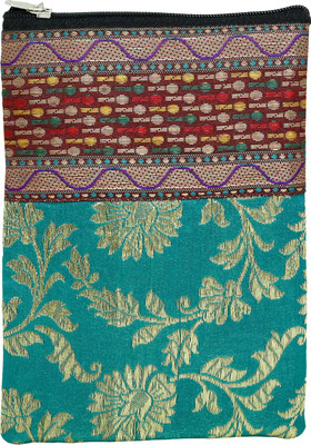 

DnO Banarasi Flower Design Green Color Mobile Pouches Pouch(Green)
