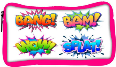 

Snoogg Eco Friendly Canvas Bang Bam Wow Splat Student Pen Pencil Case Coin Purse Pouch Cosmetic Makeup Bag (PINK) Pouch(Multicolor)