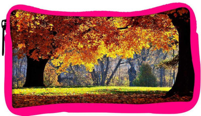 

Snoogg Eco Friendly Canvas Brown Leaves In Trees Designer Student Pen Pencil Case Coin Purse Pouch Cosmetic Makeup Bag (PINK) Pouch(Multicolor)