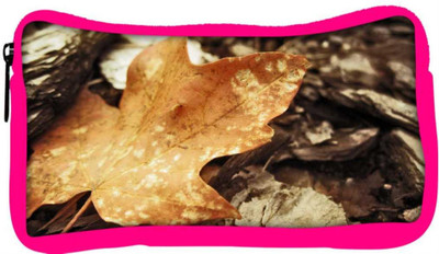 

Snoogg Eco Friendly Canvas Brown Leaf Designer Student Pen Pencil Case Coin Purse Pouch Cosmetic Makeup Bag (PINK) Pouch(Multicolor)