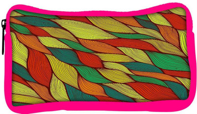 

Snoogg Eco Friendly Canvas Dark Color Leaves Designer Student Pen Pencil Case Coin Purse Pouch Cosmetic Makeup Bag (PINK) Pouch(Multicolor)