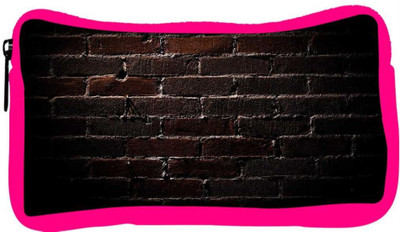 

Snoogg Eco Friendly Canvas Bricks Wall Designer Student Pen Pencil Case Coin Purse Pouch Cosmetic Makeup Bag (PINK) Pouch(Multicolor)