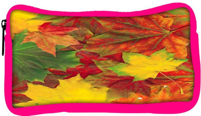 

Snoogg Eco Friendly Canvas Beautiful Autumn Maple Leaves Background Student Pen Pencil Case Coin Purse Pouch Cosmetic Makeup Bag (PINK) Pouch(Multicolor)