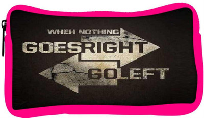 

Snoogg Eco Friendly Canvas Go Right Go Left Student Pen Pencil Case Coin Purse Pouch Cosmetic Makeup Bag (PINK) Pouch(Multicolor)