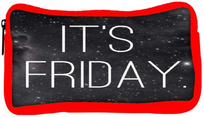

Snoogg Eco Friendly Canvas Its Friday! Student Pen Pencil Case Coin Purse Pouch Cosmetic Makeup Bag (RED) Pouch(Multicolor)