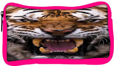 

Snoogg Eco Friendly Canvas Angey Tiger Student Pen Pencil Case Coin Purse Pouch Cosmetic Makeup Bag (PINK) Pouch(Multicolor)