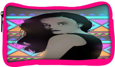 

Snoogg Eco Friendly Canvas Uber Style Chic Student Pen Pencil Case Coin Purse Pouch Cosmetic Makeup Bag (PINK) Pouch(Multicolor)