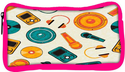 

Snoogg Eco Friendly Canvas Music Systems Designer Student Pen Pencil Case Coin Purse Pouch Cosmetic Makeup Bag (PINK) Pouch(Multicolor)