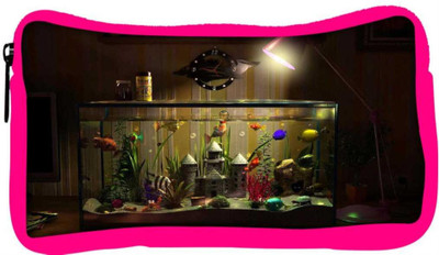 

Snoogg Eco Friendly Canvas Colourful Fish Tank Designer Student Pen Pencil Case Coin Purse Pouch Cosmetic Makeup Bag (PINK) Pouch(Multicolor)