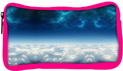 

Snoogg Eco Friendly Canvas Electric Sky Student Pen Pencil Case Coin Purse Pouch Cosmetic Makeup Bag (PINK) Pouch(Multicolor)