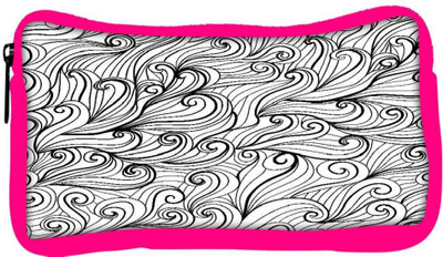

Snoogg Eco Friendly Canvas Black Pattern Grey Designer Student Pen Pencil Case Coin Purse Pouch Cosmetic Makeup Bag (PINK) Pouch(Multicolor)