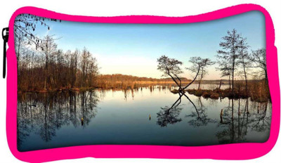 

Snoogg Eco Friendly Canvas Abstract River Designer Student Pen Pencil Case Coin Purse Pouch Cosmetic Makeup Bag (PINK) Pouch(Multicolor)