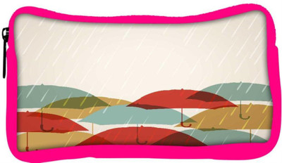 

Snoogg Eco Friendly Canvas Abstract Rainy Season Background Student Pen Pencil Case Coin Purse Pouch Cosmetic Makeup Bag (PINK) Pouch(Multicolor)